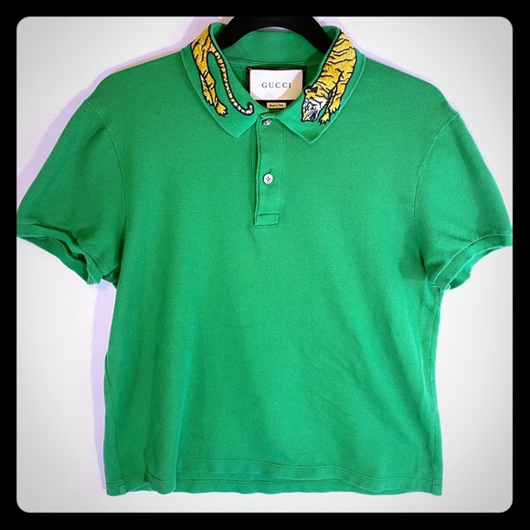 tiger on collar shirt